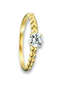 Goldring ONE ELEMENT "Zirkonia Ring aus 333 Gelbgold" Fingerringe Gr. 52, mit Zirkonia, Gelbgold 333, goldfarben (gold) Damen Gold Schmuck