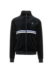 Trainingsjacke Sergio Tacchini "DALLAS 024 VELOUR TRACKTOP Herren" Gr. XL, black/hydrangea Herren Jacken Trainingsjacke Herren, leichte Jacke, Velour, Sportjacke, Outdoor,Sale