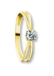 Goldring ONE ELEMENT "Zirkonia Ring aus 333 Gelbgold" Fingerringe Gr. 56, mit Zirkonia, Gelbgold 333, goldfarben (gold) Damen Gold Schmuck