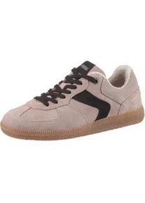 Sneaker VERBENAS "Sora" Gr. 39, schwarz (helltaupe-schwarz) Damen Schuhe Schnürschuh, Freizeitschuh, Halbschuh mit weichem Schaftrand