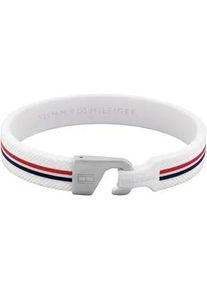 Armband Tommy Hilfiger "CLARK, 2790606, 2790607" Armbänder Gr. Silikon-Edelstahl, weiß, rot, blau, edelstahlfarben Herren