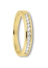 Goldring ONE ELEMENT "Zirkonia Ring aus 333 Gelbgold" Fingerringe Gr. 48, mit Zirkonia, Gelbgold 333, goldfarben (gold) Damen Gold Schmuck