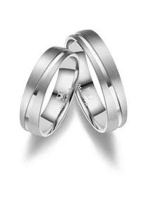 Partnerring MARRYA "Edelstahl Ringe Trauringe Eheringe Partnerringe" Fingerringe Gr. 50, Edelstahl, silberfarben (herren ring, silber) Damen