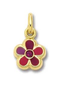 Ketten-Anhänger ONE ELEMENT "Zirkonia Blume Anhänger aus 333 Gelbgold" Schmuckanhänger Gr. Gelbgold 333, goldfarben (gold) Mädchen Damen Gold Schmuck Blume