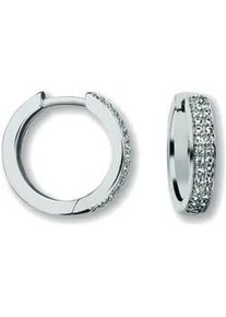 Paar Creolen ONE ELEMENT "Zirkonia Ohrringe aus 925 Silber" Gr. Damen, mit Zirkonia, Silber 925 (Sterlingsilber), silberfarben (silber) Damen Silber Schmuck