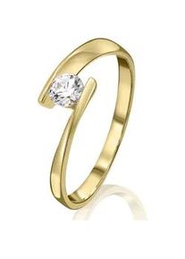 Goldring ONE ELEMENT "Zirkonia Ring aus 333 Gelbgold" Fingerringe Gr. 60, mit Zirkonia, Gelbgold 333, goldfarben (gold) Damen Gold Schmuck