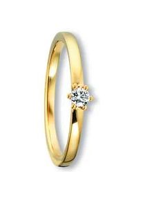 Diamantring ONE ELEMENT "0.09 ct Diamant Brillant Ring aus 585 Gelbgold" Fingerringe Gr. 56, mit Diamant, Gelbgold 585-Diamanten, goldfarben (gold) Damen Gold Schmuck