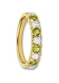 Silberring ONE ELEMENT "Zirkonia & Peridot Ring aus 925 Silber" Fingerringe Gr. 54, mit Zirkonia, Silber 925 (Sterlingsilber), silberfarben (silber) Damen Silber Schmuck