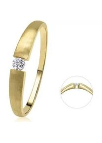 Diamantring ONE ELEMENT "0,05 ct Diamant Brillant Ring aus 585 Gelbgold" Fingerringe Gr. 58, mit Diamant, Gelbgold 585-Diamanten, goldfarben (gold) Damen Gold Schmuck