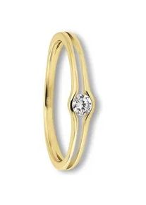 Goldring ONE ELEMENT "Zirkonia Ring aus 333 Gelbgold" Fingerringe Gr. 54, mit Zirkonia, Gelbgold 333, goldfarben (gold) Damen Gold Schmuck