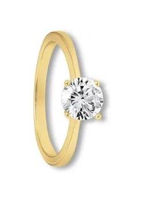 Goldring ONE ELEMENT "Zirkonia Ring aus 333 Gelbgold" Fingerringe Gr. 51, mit Zirkonia, Gelbgold 333, goldfarben (gold) Damen Gold Schmuck