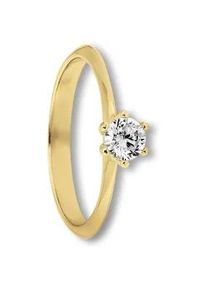 Goldring ONE ELEMENT "Zirkonia Ring aus 333 Gelbgold" Fingerringe Gr. 52, mit Zirkonia, Gelbgold 333, goldfarben (gold) Damen Gold Schmuck