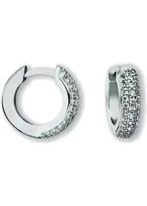 Paar Creolen ONE ELEMENT "Zirkonia Ohrringe aus 925 Silber" Gr. Damen, mit Zirkonia, Silber 925 (Sterlingsilber), silberfarben (silber) Damen Silber Schmuck