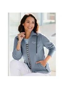 Fleecejacke Casual Looks Gr. 44, blau (bleu) Damen Jacken