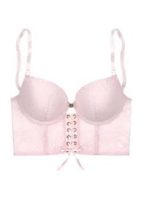 Push-up-BH JETTE Gr. 75, Cup D, rosa (rose) Damen BHs in hübscher Bustier-Form, sexy Dessous