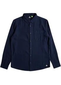 Langarmhemd Quiksilver "SOLID MOTHERFLY" Gr. M, N-Gr, blau (navy blazer) Herren Hemden