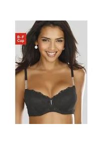 Schalen-BH Lascana "Dalia" Gr. 90, Cup B, schwarz Damen BHs mit edlen Strasselementen am Träger, Dessous