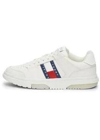 Plateausneaker Tommy Jeans "THE BROOKLYN ELEVATED" Gr. 39, beige (ecru) Damen Schuhe mit seitlichem Logoemblem, Freizeitschuh, Halbschuh, Schnürschuh