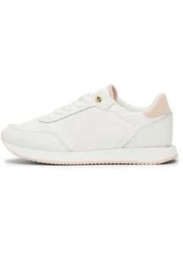 Sneaker Tommy Hilfiger Gr. 36, rosa (weiß, rose) Damen Schuhe Freizeitschuh, Halbschuh, Schnürschuh mit gepolstertem Schaftrand