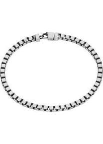 Armband Giorgio Martello MILANO "Venezinanerkette, massiv, geschwärzt, Silber 925" Armbänder Gr. 23cm, Silber 925 (Sterlingsilber), silberfarben (silber)