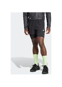 Laufshorts Adidas PERFORMANCE "ULT 2IN1 S" Gr. XXL, N-Gr, schwarz (schwarz, schwarz) Herren Hosen