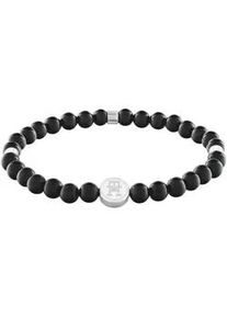 Armband Tommy Hilfiger "TH85-MEN BEADS, 2790608, 2790609" Armbänder Gr. Edelstahl, schwarz (edelstahlfarben, schwarz, schwarz) Herren mit Sodalith oder Onyx