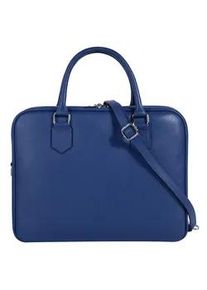 Aktentasche CLUTY Gr. B/H/T: 35cm x 28cm x 13cm onesize, blau Damen Taschen echt Leder, Made in Italy