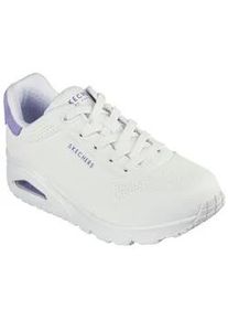 Sneaker Skechers "UNO - POP BACK" Gr. 41, bunt (weiß, violett) Damen Schuhe Freizeitschuh, Halbschuh, Schnürschuh komfortabler Skech-Air Funktion