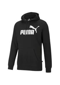 Kapuzensweatshirt Puma "ESS BIG LOGO HOODIE FL" Gr. L, schwarz (Puma schwarz) Herren Sweatshirts