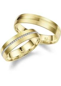 Verlobungsring MARRYA "Edelstahl Ringe Trauringe Eheringe Partnerringe" Fingerringe Gr. 50, Edelstahl, goldfarben (damen ring, gold) Damen