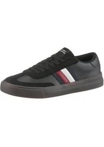 Sneaker Tommy Hilfiger "TH CUPSET TERRACE" Gr. 44, schwarz Herren Schuhe Freizeitschuh, Halbschuh, Schnürschuh mit seitlichen Streifen