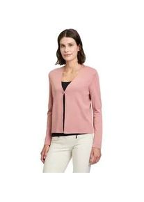 Strickjacke Betty Barclay "Betty Barclay Feinstrickjacke mit V-Ausschnitt" Gr. 46, rosa (ash rose) Damen Strickjacken Material