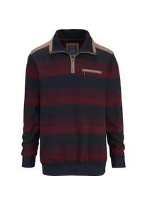 Sweatshirt Babista "Sweatshirt RAVINO" Gr. XL, rot (rot gestreift) Herren Sweatshirts mit trendigem Troyerkragen