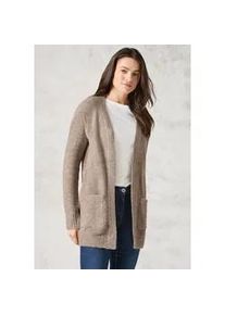 Longstrickjacke Cecil Gr. XL (44), beige (milky caramel melange) Damen Strickjacken in kuscheliger Bouclé-Qualität