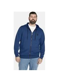 Kapuzensweatjacke CHARLES COLBY "Sweatjacke DUKE TREY" Gr. XXXL, blau (royal blau) Herren Sweatjacken