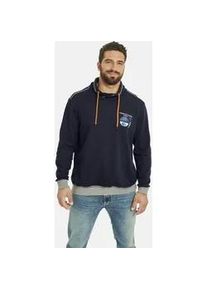 Sweatshirt Jan Vanderstorm "Sweatshirt JARMUND" Gr. 5XL, blau (dunkelblau) Herren Sweatshirts mit elastischem Saumbund