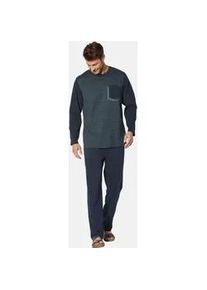 Schlafanzug Babista "Schlafanzug FAUDONI" Gr. XXL, blau (dunkelblau) Herren Homewear-Sets