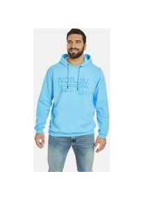 Kapuzensweatshirt Jan Vanderstorm "Sweatshirt JEPPE" Gr. 5XL, blau (türkis) Herren Sweatshirts