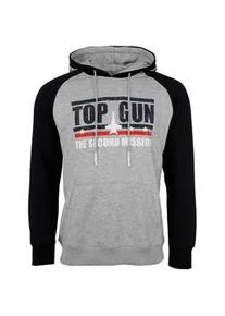 Kapuzenpullover Top Gun "TG20212022" Gr. 52 (L), grau (grau mélange) Herren Pullover Hoodie Sweatshirt