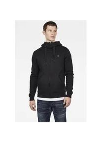 G-Star Raw Kapuzensweatjacke G-STAR "Premium Basic Hooded Zip Sweater" Gr. M (48/50), schwarz (dk. black) Herren Sweatjacken