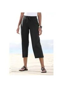 Beach Time 7/8-Strandhose BEACHTIME Gr. 52/54, N-Gr, schwarz Damen Hosen aus weichem Jersey, Wide-Leg, Jogginghose, Relaxhose