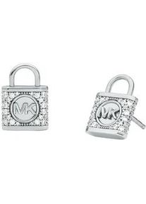 Paar Ohrstecker Michael Kors "PREMIUM, SCHLOSS, MKC1628AN" Ohrringe Gr. Silber 925 (Sterlingsilber), silberfarben (silberfarben, kristallweiß, kristallweiß) Damen mit Zirkonia (synth.)