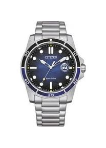 Solaruhr Citizen "AW1810-85L" Armbanduhren silberfarben Herren Armbanduhr, Herrenuhr, Edelstahlarmband, bis 10 bar wasserdicht, Datum