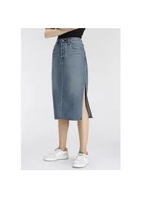 Levi's Cordrock LEVI'S "Side Slit Skirt" Gr. 26, blau (medium indigo worn in) Damen Röcke