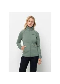 Fleecejacke Jack Wolfskin "FORTBERG FZ W" Gr. XXL (48), grün (picnic-green) Damen Jacken