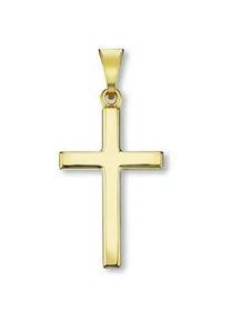 Ketten-Anhänger ONE ELEMENT "Kreuz Anhänger aus 333 Gelbgold" Schmuckanhänger Gr. Gelbgold 333, goldfarben (gold) Damen Gold Schmuck