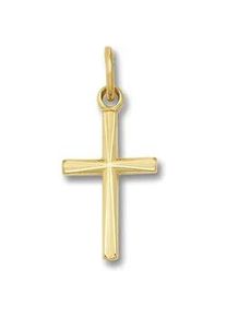 Ketten-Anhänger ONE ELEMENT "Kreuz Anhänger aus 333 Gelbgold" Schmuckanhänger Gr. Gelbgold 333, goldfarben (gold) Damen Gold Schmuck