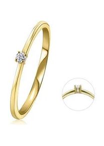 Diamantring ONE ELEMENT "0,03 ct Diamant Brillant Ring aus 585 Gelbgold" Fingerringe Gr. 58, mit Diamant, Gelbgold 585-Diamanten, goldfarben (gold) Damen Gold Schmuck