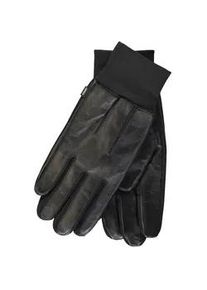 Lederhandschuhe Lerros "Lerros Lederhandschuh mit Softshell" Gr. Normalgrößen, schwarz Damen Handschuhe