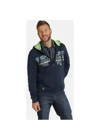 Kapuzensweatjacke Jan Vanderstorm "Sweatjacke STORR" Gr. XL, blau (dunkelblau) Herren Sweatjacken